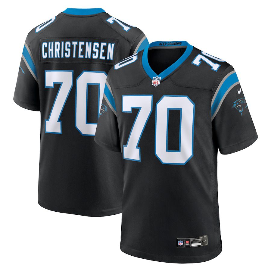 Men Carolina Panthers #70 Brady Christensen Nike Black Team Game NFL Jersey